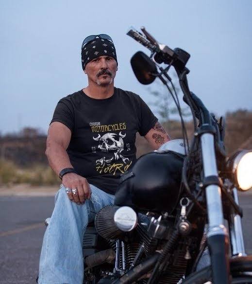Midnight Rider: Classic Black Motorcycle T-Shirt