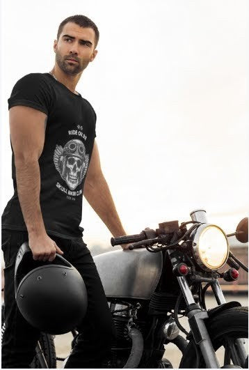 Midnight Rider: Skull Motorcycle Club  T-Shirt